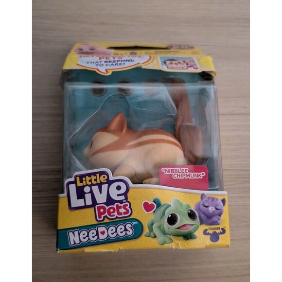 Little Live Pets NeeDees NIBBLEE CHIPMUNK Interactive Pets Collectible Toy 2024 - Picture 1 of 5